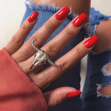 Load image into Gallery viewer, 40 Styles Women Bohemian Vintage Crown Wave Flower Heart Lotus Star Leaf Crystal Opal Joint Ring Party Jewelry Silver Rings Set